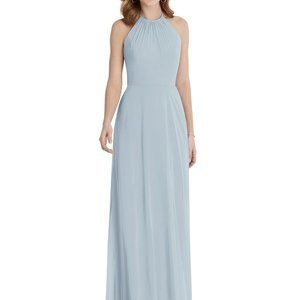 Dessy Collection Halter Dress in Mist; Style 1515